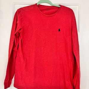Polo by Ralph Lauren Men's Vibrant Red Crewneck cotton shirt